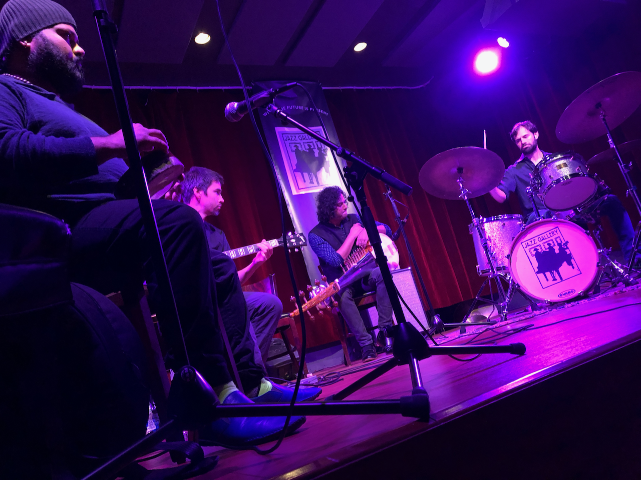 Dan Weiss, Miles Okazaki, Selva Ganesh, Anupam Shobhakar -- Jazz Gallery October 2017